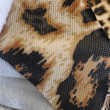 Сетка стрейч бельевая гимнастическая леопардовая