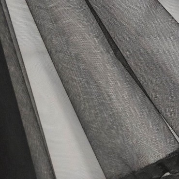 Тюль жесткий для пошива кринолина цвет черный ОСТАТКИ