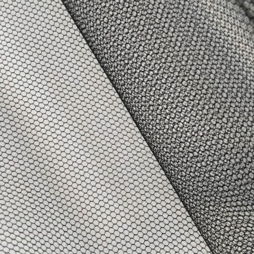 Тюль жесткий для пошива кринолина цвет черный ОСТАТКИ