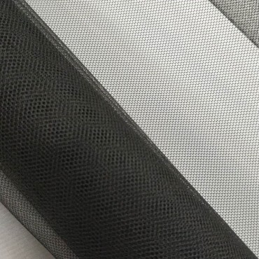 Тюль жесткий для пошива кринолина цвет черный ОСТАТКИ