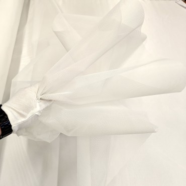 Корсетная жесткая сетка Kare tul молочный цвет