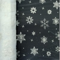 Фатин снежинки - цвет белый 1