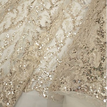 Сетка с пайетками и глиттером