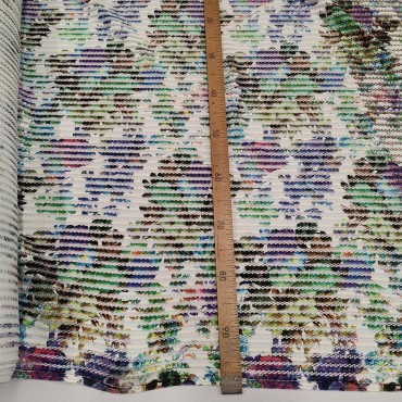 Плательный неопрен сетка с цветочным принтом