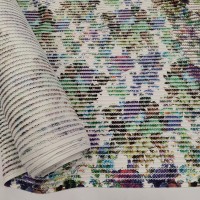 Плательный неопрен сетка с цветочным принтом