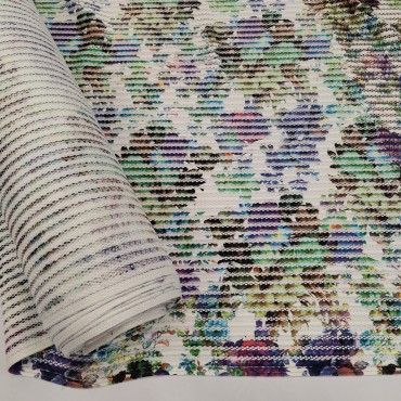 Плательный неопрен сетка с цветочным принтом