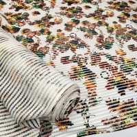 Плательный неопрен сетка с цветочным принтом