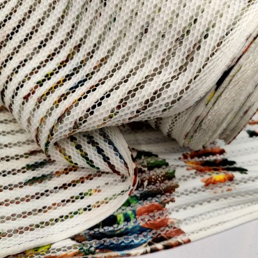 Плательный неопрен сетка с цветочным принтом