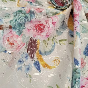 Шитье с цветочным узором Пионы