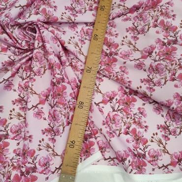 Поплин плательный с сакурой