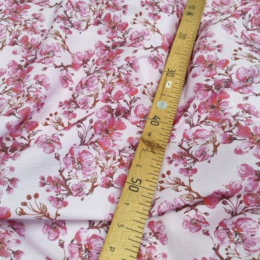 Поплин плательный с сакурой