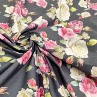 Поплин плательный с красивыми розами