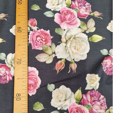 Поплин плательный с красивыми розами