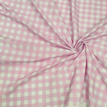 Поплин плательный в мелкую клеточку