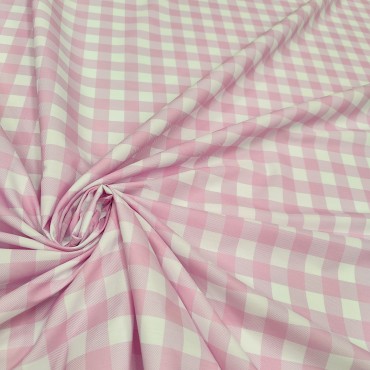 Поплин плательный в мелкую клеточку