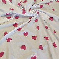 Поплин плательный с сердечками