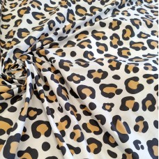 Поплин плательный с леопардовым принтом