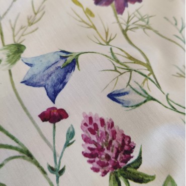 Поплин плательный с полевыми цветами