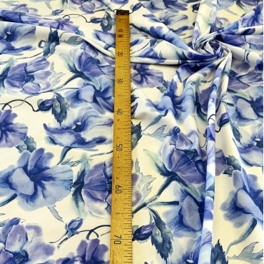 Поплин плательный с цветочным принтом