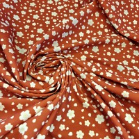 Поплин плательный с цветочками японской сливы