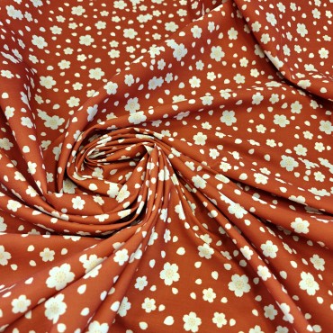 Поплин плательный с цветочками японской сливы
