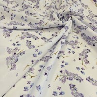 Поплин плательный с красивым рисунком сирени