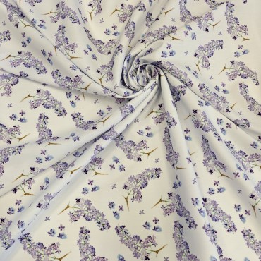 Поплин плательный с красивым рисунком сирени