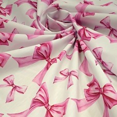 Поплин плательный с акварельными бантиками