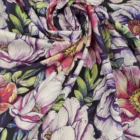 Поплин плательный с принтом