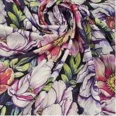 Поплин плательный с принтом