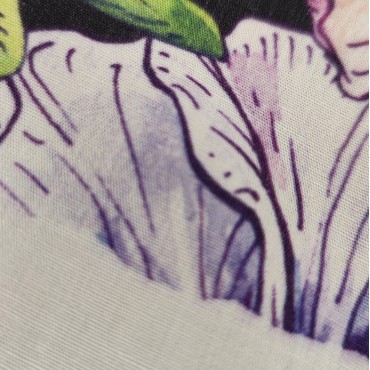 Поплин плательный с принтом