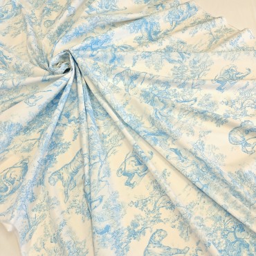 Плательный поплин с принтом в стиле Dior