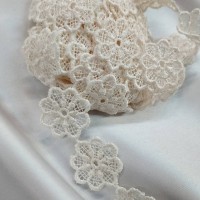 Кружево макраме узенькое айвори цвет