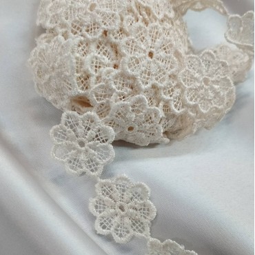 Кружево макраме узенькое айвори цвет