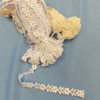 Кружево макраме узенькое белого цвета