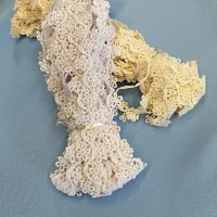 Кружево макраме узенькое белого цвета