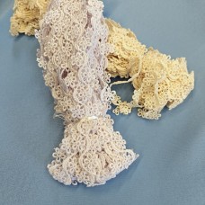 Кружево макраме узенькое белого цвета