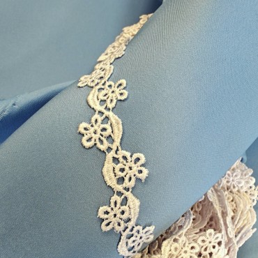 Кружево макраме узенькое белого цвета