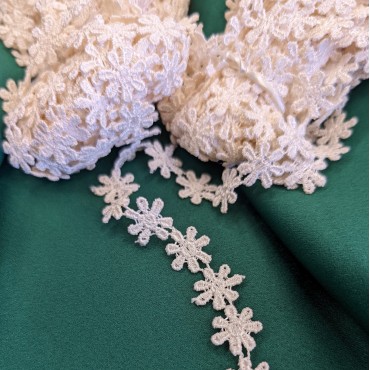 Кружево макраме узенькое айвори цвет
