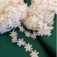 Кружево макраме узенькое айвори цвет