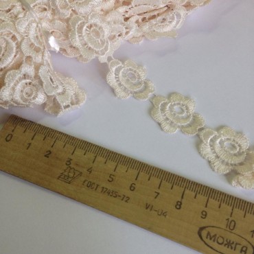 Кружево макраме узенькое айвори цвет