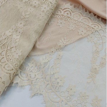 Кружево шантильи цвет капучино