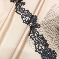 Кружево макраме цвет черный