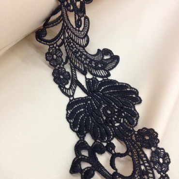 Кружево макраме цвет черный