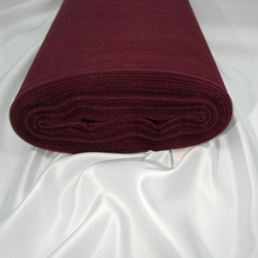 Фатин с блеском Kristal Tul бордовый 44