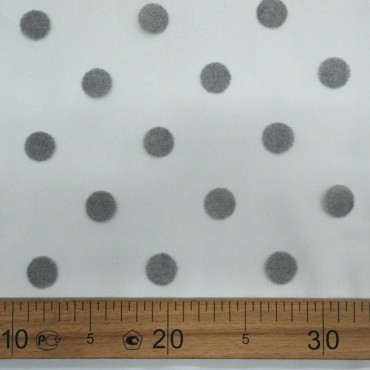 Фатин в горошек светло серый цвет 22L