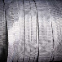 Косая бейка парчовая цвет серебро