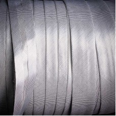 Косая бейка парчовая цвет серебро