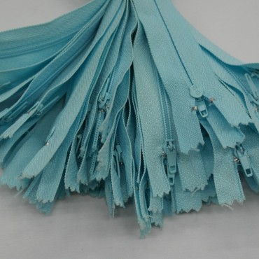 Молния неразъемная 20 см - цвет светло бирюзовый