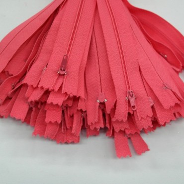 Молния неразъемная 20 см - цвет коралловый